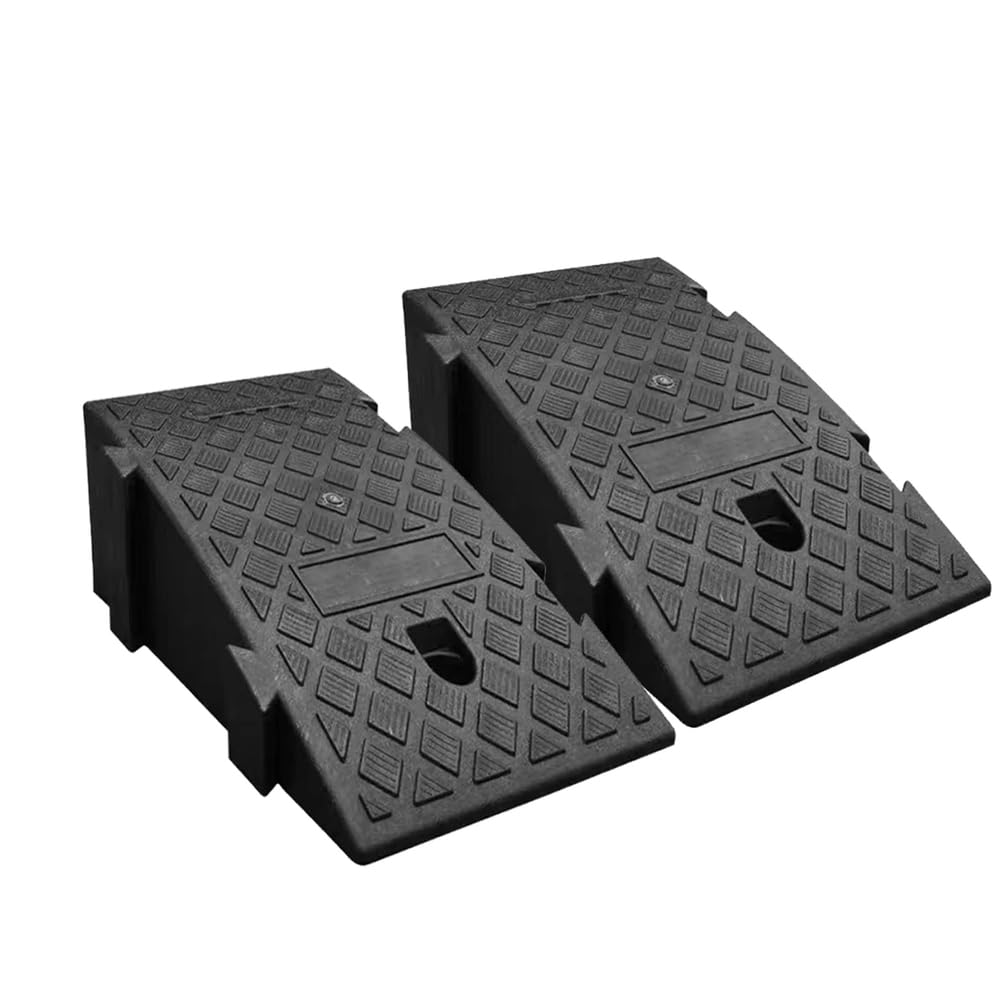 Genérico Rampa de umbral de Goma Antideslizante de 25x27x11cm – Rampa de Acceso portátil para sillas de Ruedas, Motocicletas y Scooters, Almohadilla Duradera para Puertas Que facilita la Movilidad y