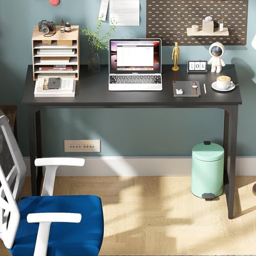 Image of BestOffice Computer Desk,Home Office Desk, Modern Simple Style for Home Office Study Writing (Black, 39 Inch)