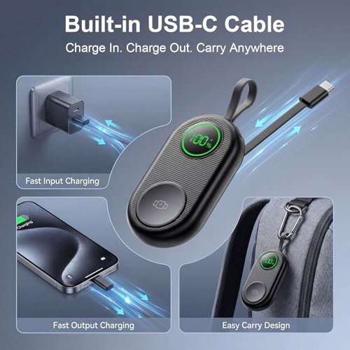2026 Upgraded 2500mAh Portable Charger for Apple Watch 2-in-1 Wireless | Magnetic Fast Charging for Apple Watch Charger - Compact iWatch Accessories for RV, Camping, Car & Travel Essential - image 4