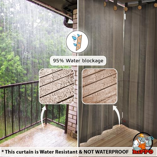 Image of HIPPO HDPE 230 GSM Outdoor Loop Curtain (Desert-Storm, 4.5FTX8FT, Pack of 2)