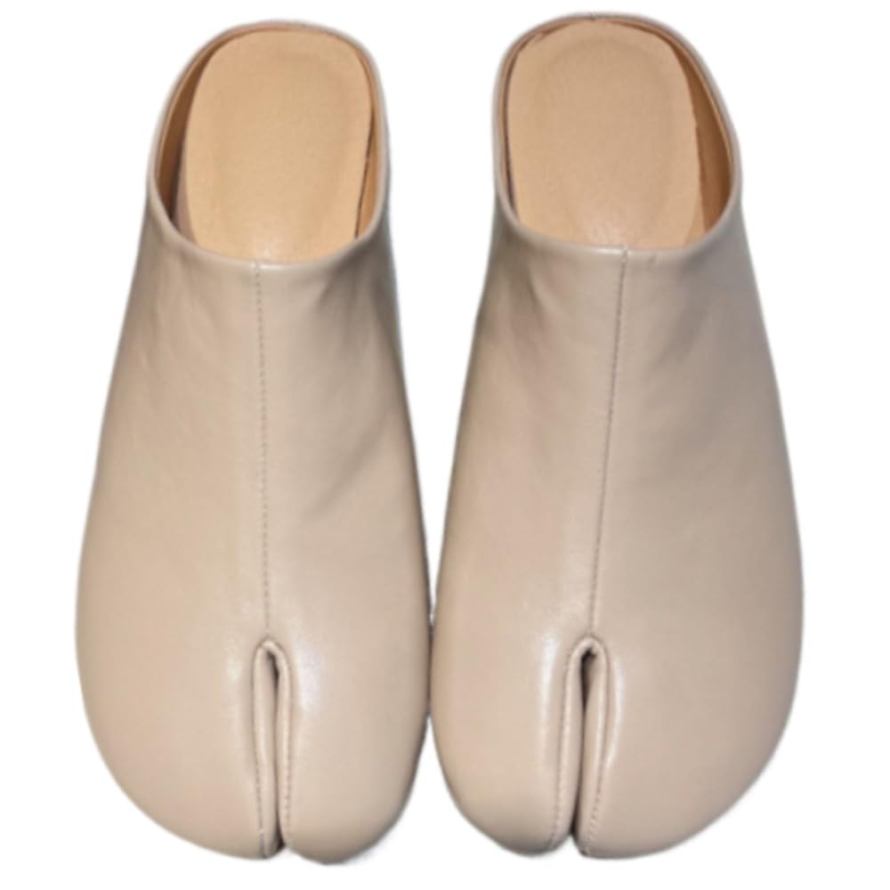Tabi Shoes Mules Split Toe Cute Slip On Neutral for Women Girls - Retro Trendy Kawaii Casual Loafers Comfortable Walking Lightweight Soft All-Match for Daily Wear Standing All Day Business Office