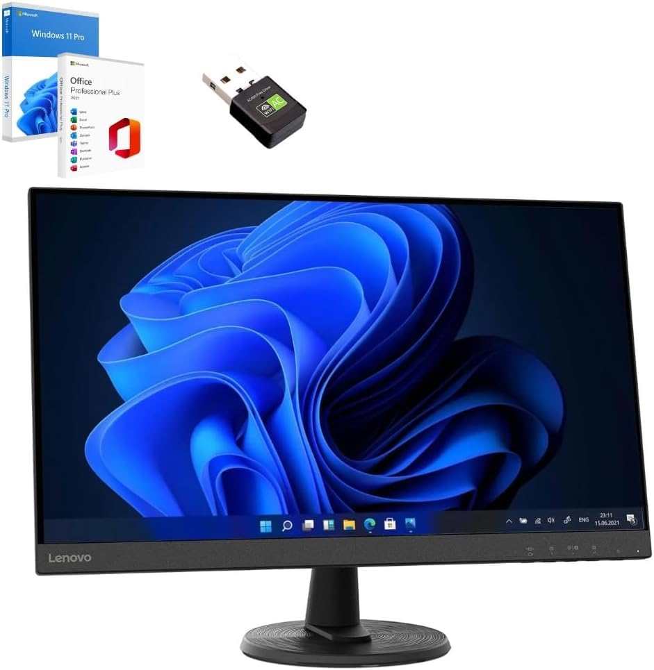Lenovo Ordenador todo en uno de 27 pulgadas i5 8500 16 GB RAM 512 GB SSD Win 11 Pro Office 2021 Pro Garantía 36 meses