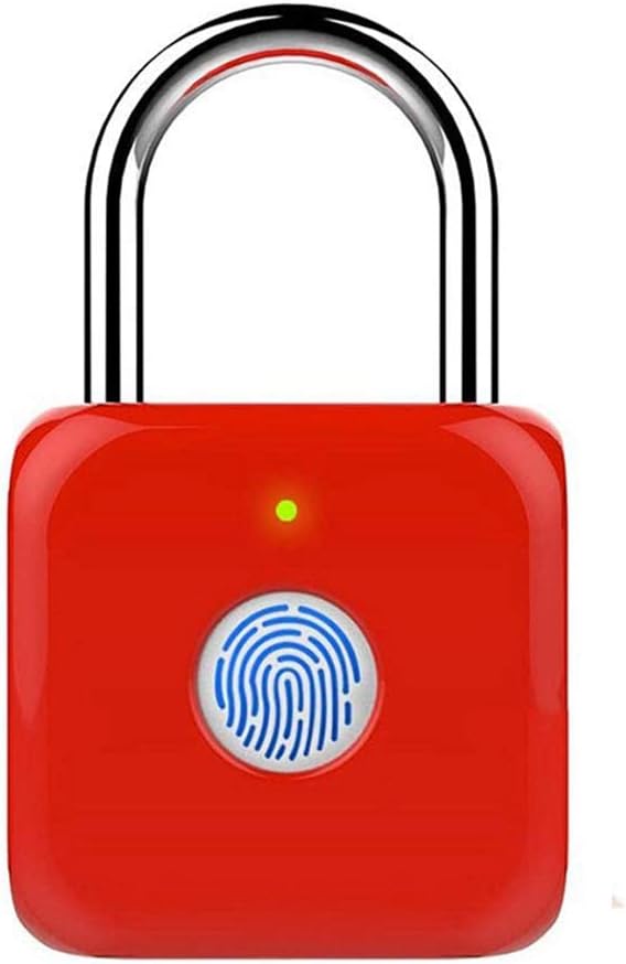 DUYHBAWRS-007 Rechargeable Fingerprint Padlock Smart Press Lock Metal ligent Keyless for Gym Locker Door Luggage Case Bag