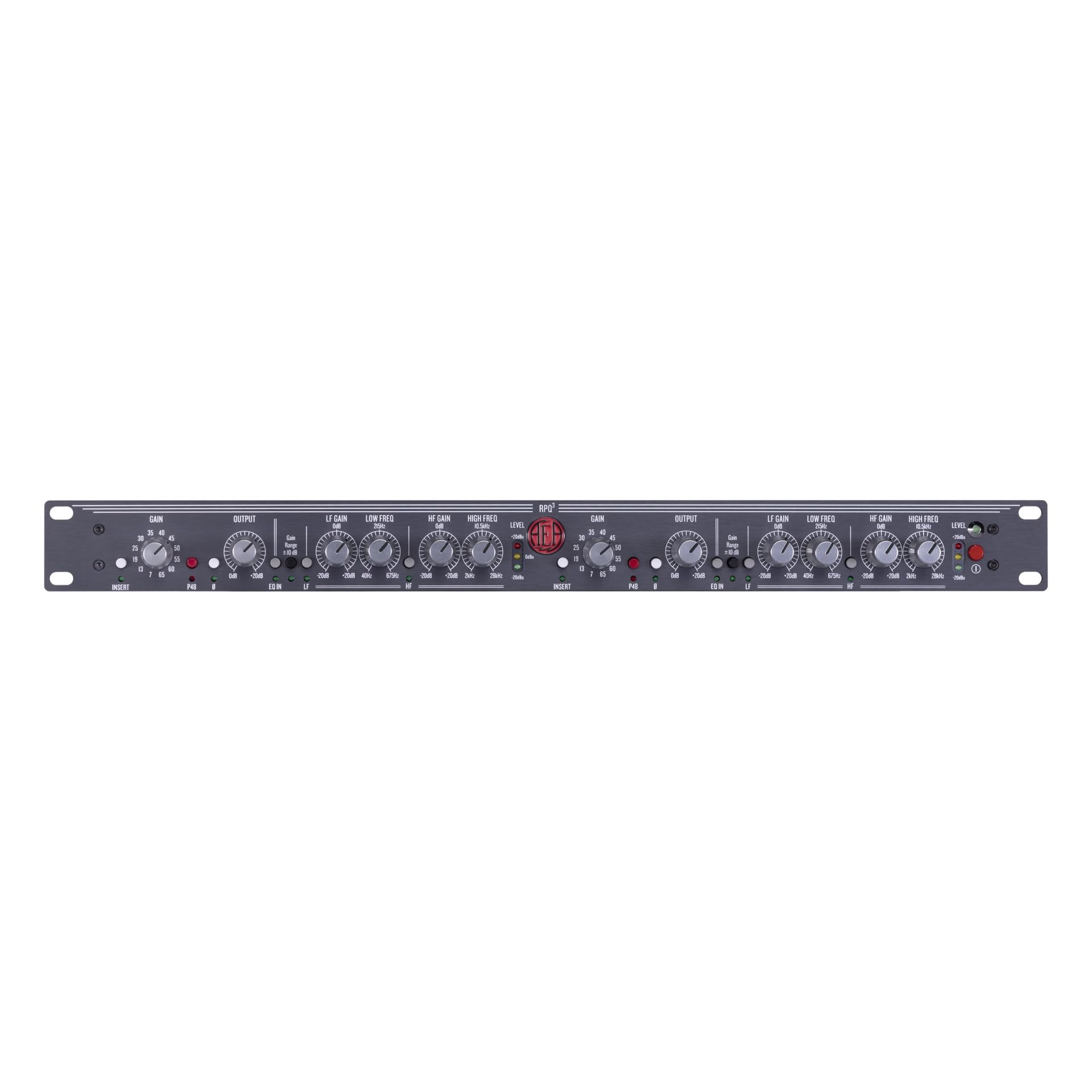 Ribbon Mics RPQ3 2-Channel Ribbon Microphone Preamp with P48 Curveshaper EQ
