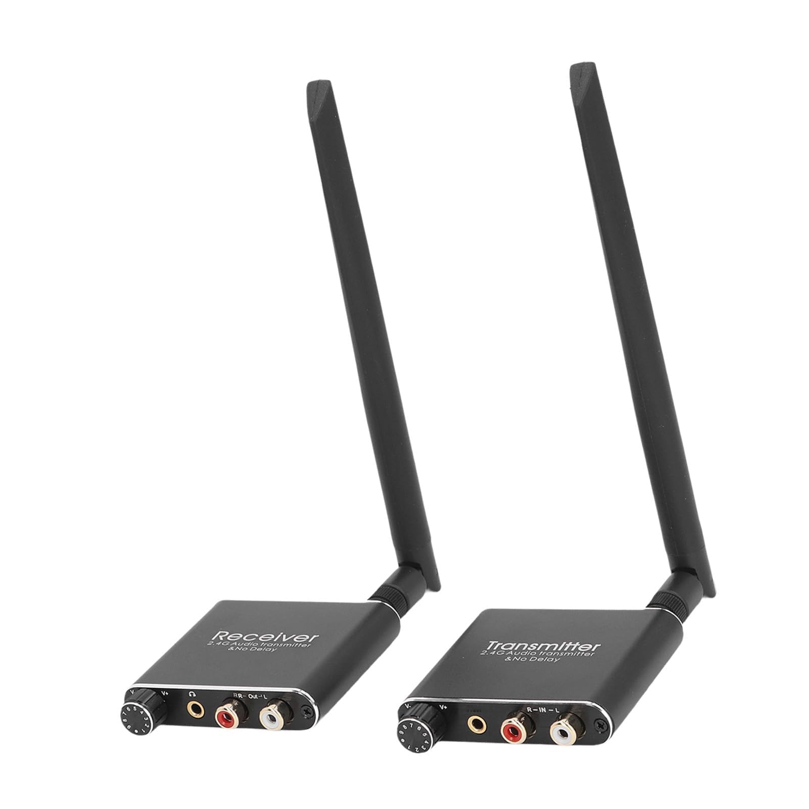 Bezprzewodowy transceiver 2,4 G, nadajnik i odbiornik audio, bez opóźnień, wyjście 3,5 mm (wtyczka europejska)