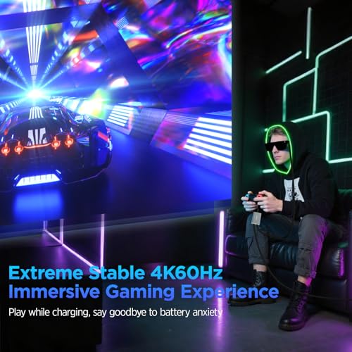 Image of BonFook HiBloks USB C to AR Glasses Hub and Charging Adapter, Charge and Play Adapter with 4K60Hz and 65W Fast Charging for Switch 1&2 /Rokid /Xreal /RayNeo /VITURE /iPhone 15&16