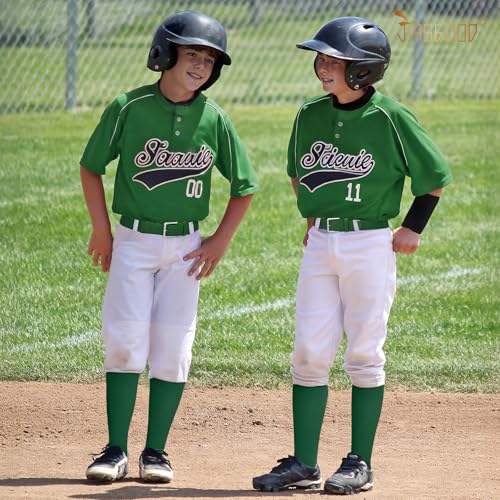 JASGOOD Baseball Socks and Belt Combo Set 3 for Youth Adult Softball Socks and Belt Football Socks for Kids Boys Girls3