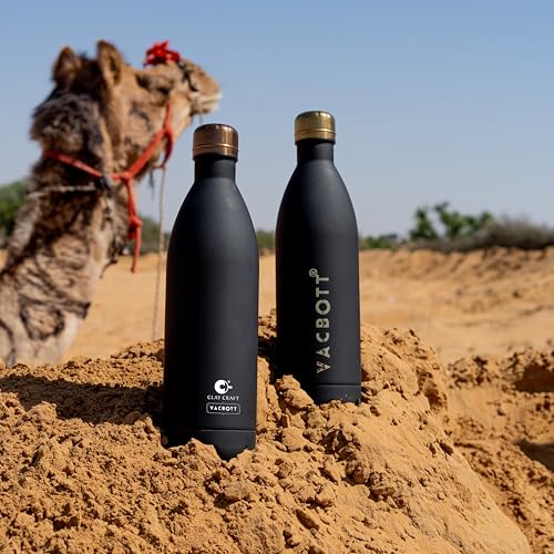 Image of CLAY CRAFT VACBOTT Stark Velvet Thermosteel|Double Walled|18 Hours Hot and 24 Hours Cold Vacuum Insulated Flask Bottle 500ml, Leak Proof|Gym|Travel Bottle|BIS Certified|1 Year Warranty