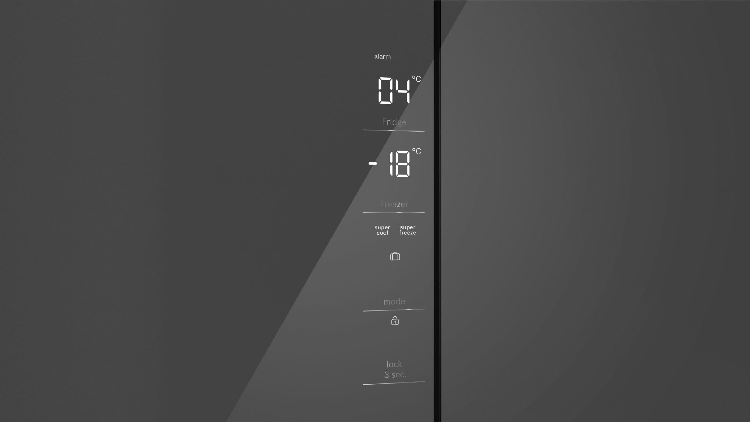 Bosch KMC85LEEA, Serie 4, French Door Kühlschrank, 189,5 x 85,5 cm, 324 L Kühlen + 223 L Gefrieren, NoFrost, Vita Fresh XXL Schublade für längere Frische, Ablagen aus Sicherheitsglas, Glasfront Grau