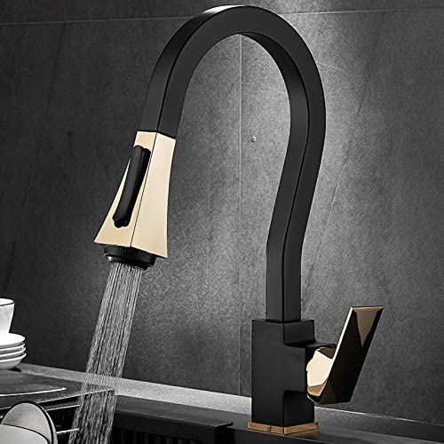 Robinet de traction noire mitigeur extractible avec jet orientable - 5