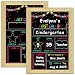 JUESMOS First & Last Day of School Sign with Ruler Frame 9.8"x13.8" Back to School Board Sign for Kids Girls Boys Reusable Chalkboard Signs for 1st Day of Kindergarten Preschool Photo Props Signs