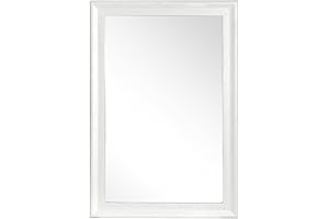 Rectangle White Framed Mirror for Wall 24x36 in