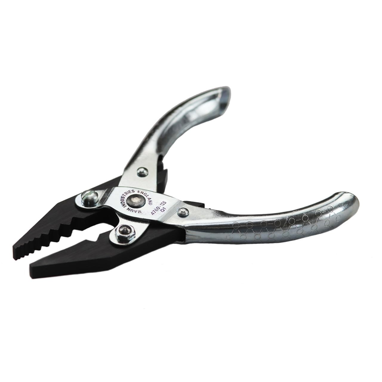 Maun 4760-125 V Notch 0.4 mm to 6.0 mm Jewellery Wire Holding Parallel Plier 125 mm | Secure D-Shaped Wire Up to 8.0 mm | Smooth, Parallel Jaws for Non-Marring Grip | Professional Quality