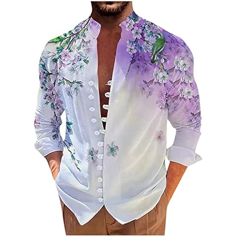 Chemise Homme Lin Fleurie SHZFGUI Cover