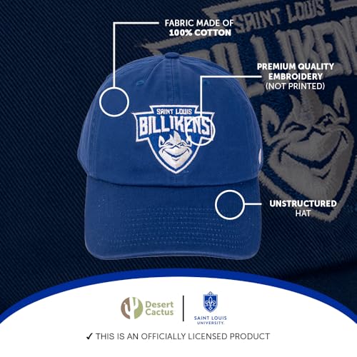 Gorra de béisbol bordada azul con cierre ajustable miniatura 4