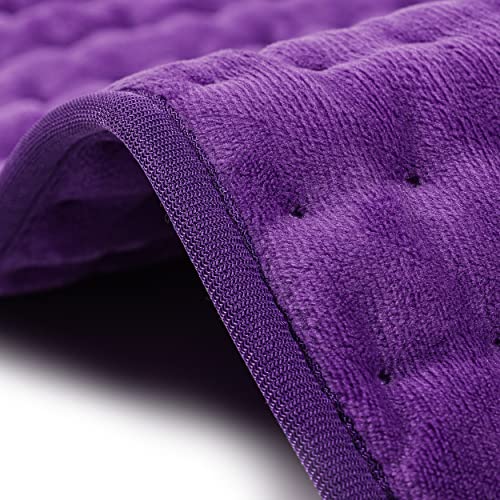 Image of Heating Pad Electric Heat Pad, Hot Heated Pad,Multiple Temp and Timer Settings,Suitable for Shoulders, Neck, arms, Abdomen, Back, Legs, etc. (Purple, 24 inchX12 inch)
