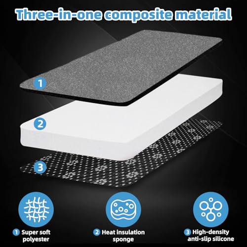 Image of Dash Cover Mat for Toyota Camry 2007 2008 2009 2010 2011 Non-Slip Dashboard Cover Mat Sunshade UV Rays Protector Interior Accessories(Grey)