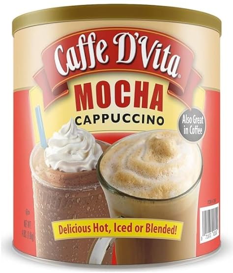 Mocha Cappuccino - Instant Cappuccino Mix - 99% Caffeine Free, Mocha Mix - 4 lb. can (64 oz.)