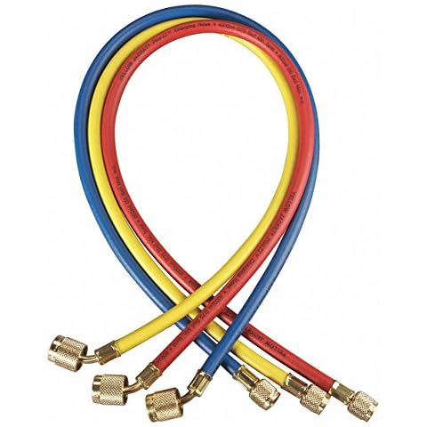 Yellow Jacket Manifold Hose Set, Low Loss, 60 in Cover