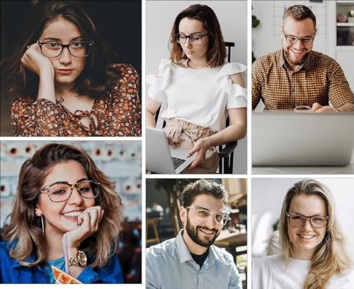 Image of Premium Blue Block Ray Cut Blue Light Filter Computer Glasses With Antiglare for Eye protection Zero Power Large