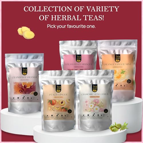 Image of Tealeaf & Co. Licorice Root Tea Blended with Organic Spices - Pure Herbal Tea Bags with Cardamom, Ginger, Cinnamon Sticks & Licorice Root Extract - Low Caffeine - Gluten Free - 50 Teabags