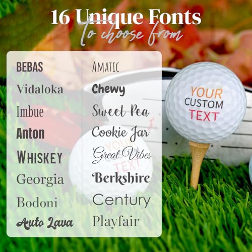 Image of Personalized Golf Balls for Men, Gifts for Men, Custom Text or Logo Image Upload Golf Balls Printed, Fun Gift for Golfers, Guys, New Dads, Brothers, Groomsmen, Retirement, Christmas
