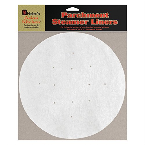 Helen's Asian Kitchen Perforated Parchment Bamboo Steamer Liners, 40 Count (40 Count)