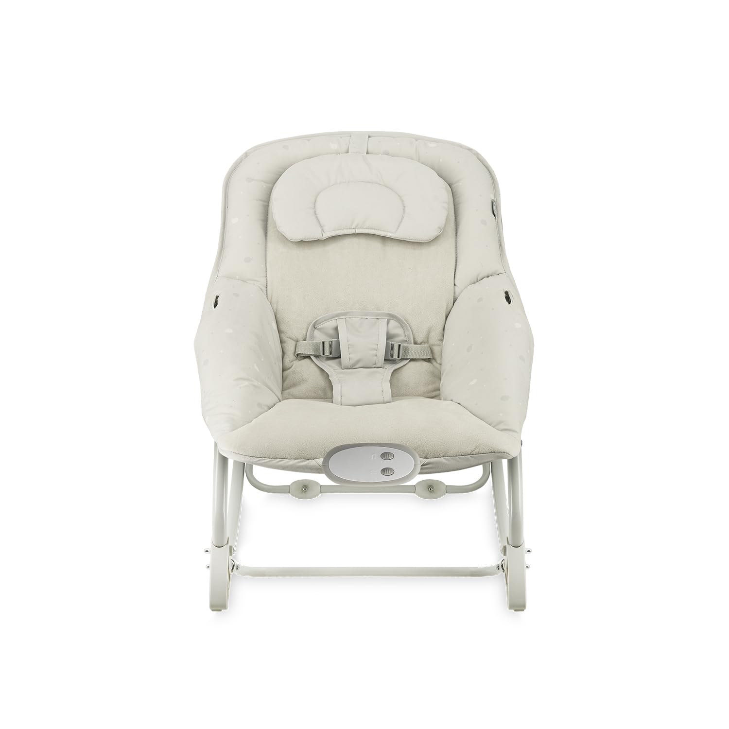 Mecedora MoMi LAPIS para niños hasta 12 kg, a pilas, arnés 3 puntos, barra con 2 juguetes, respaldo 3 posiciones, 8 melodías, control volumen, 3 modos de vibración