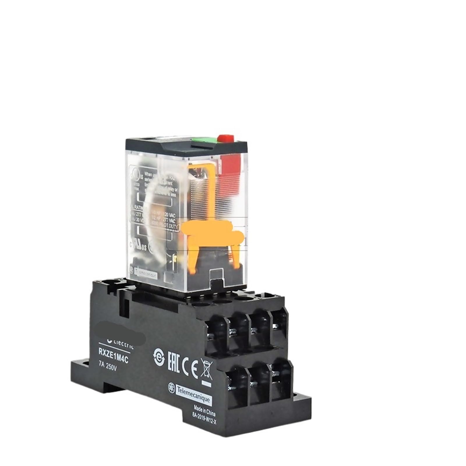 Relé intermedio RXM2LB2P7 para solucionar fallas de sobrecarga en circuitos de control de 220V 5