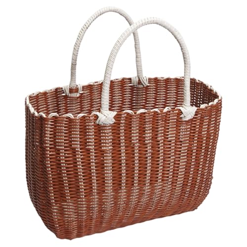 Cesta de almacenamiento de jardín, contenedor de picnic con parte abierta, diseño resistente y duradero, construcción resistente, para alimentos, verduras, frutas, bebidas, cocina