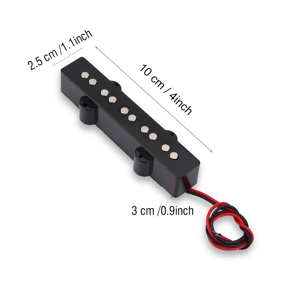 ベースピックアップ(ジャズベース用　ネック、ブリッジ2コセット) Amazon | Yibuy ブラック ジャズベースブリッジピックアップ