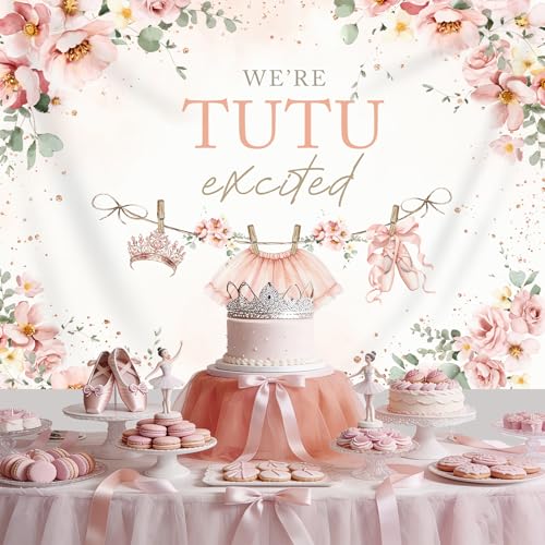 Fondo Fotográfico Baby Shower Tutu Rosa 7x5ft miniatura 2