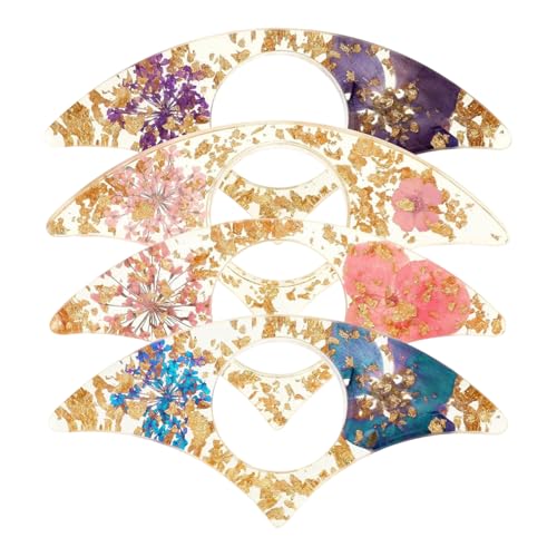 Acunny Lot de 4 marque-pages en résine - Fait à la main - Pour femmes, lecteurs, enseignants, bibliothécaires, école, maison, anniversaire, Noël, Saint-Valentin