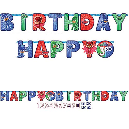 PJ MASKS Birthday Party Jumbo Giant Add an Age Banner
