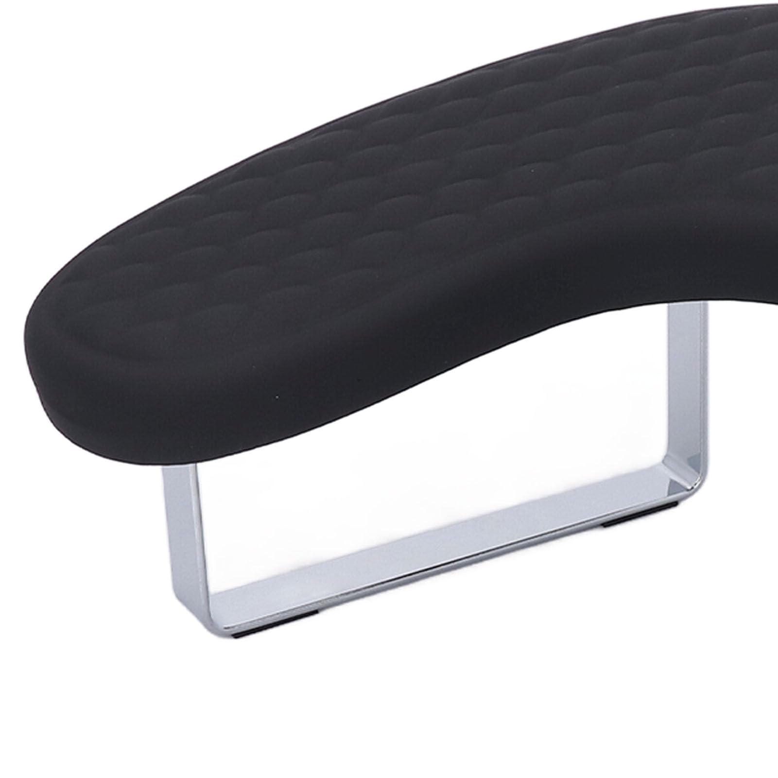 Cryfokt Reposabrazos para Uñas Cojín de PU Suave en Forma de U para una Cómoda Experiencia de Manicura en Casa o Salón 2 Unidades (BLACK)