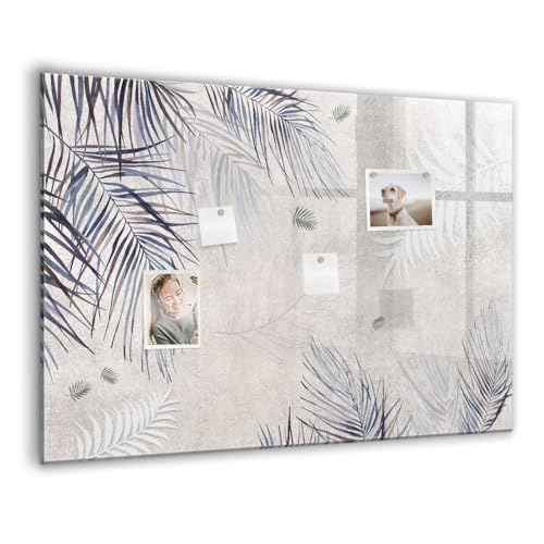 Tableau blanc magnétique en verre haut de gamme finition Palme 100x70 cm