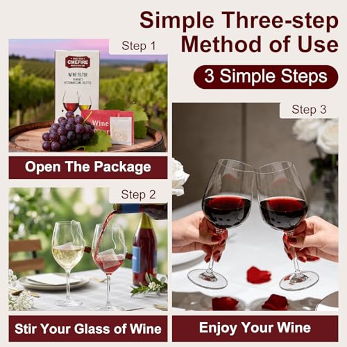 Wine Filters Bags Remover Histamines Sulfites - May Reduce and Alleviate Wine Allergies & Sensitivities - Restores Taste - 24 Packs Wine Accessorie, Perfect Wine Pour, Giftin by Cmefire - Image 7