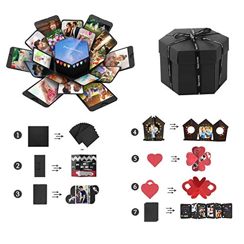 最安値 Formemory サプライズボックス 手作り アルバム 爆発ボックス ギフトボックス Diy ハンドメイド プレゼント 誕生日 母の日 バレンタインデー カップル ラブメモリフォトアルバム 写真収納 贈り物 思い出記録用 フォトアルバムの価格比較