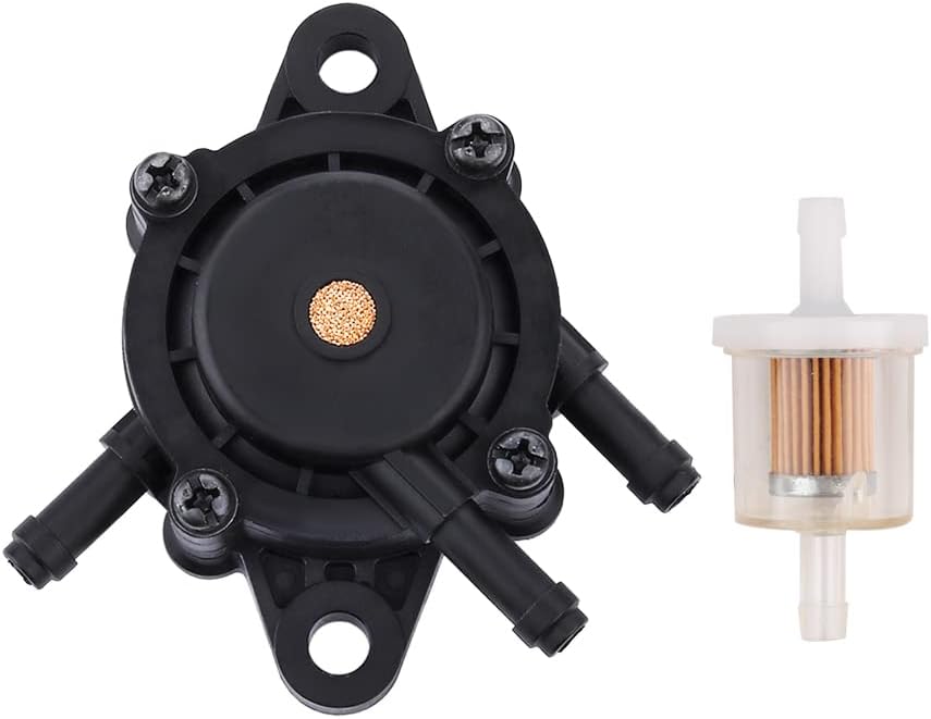 Hipa 49040-7001 Fuel Pump + 49019-0027 Fuel Filter for Kawasaki FH381V FH430V FH451V FH500V FH531V FH541V FH580V FH601D FH601V FH641D FH641V FH661V Engine Lawn Mower