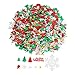 Produktbild Toyvian Weihnachten Konfetti sortierte Schneeflocke Santa Elch Tisch streuen helle Weihnachtsdekoration für festlichen Urlaub Hochzeit Geburtstagsfeier 100g (gemischte 10 Muster)