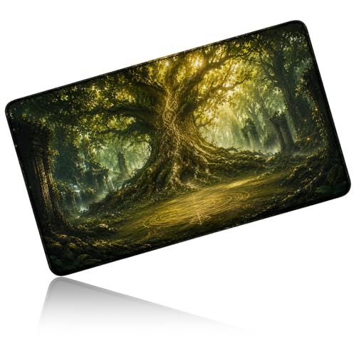 Image of Dikoer for MTG/TCG Playmat 24" x 14" Commander Deck Mat, Forest Trees