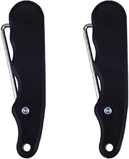 Homoyoyo 2pcs Lace Tightener Folding Shoe Lace Puller Professional Black Skate Lace Tightener Puller Tool Hockey Lace Tightening Tool for Ice Skates Figure Skates Boots Shoes Skating Accessory