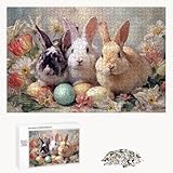Puzzle 1500 Piezas Adultos Pascua de Resurrección & Conejo, Rompecabezas con Letras Traseras y Póster, Pasatiempo Antiestrés, Decoración de Pared, Regalo Mujer Hombre 87 x 57 cm (14 Años +) P3#442