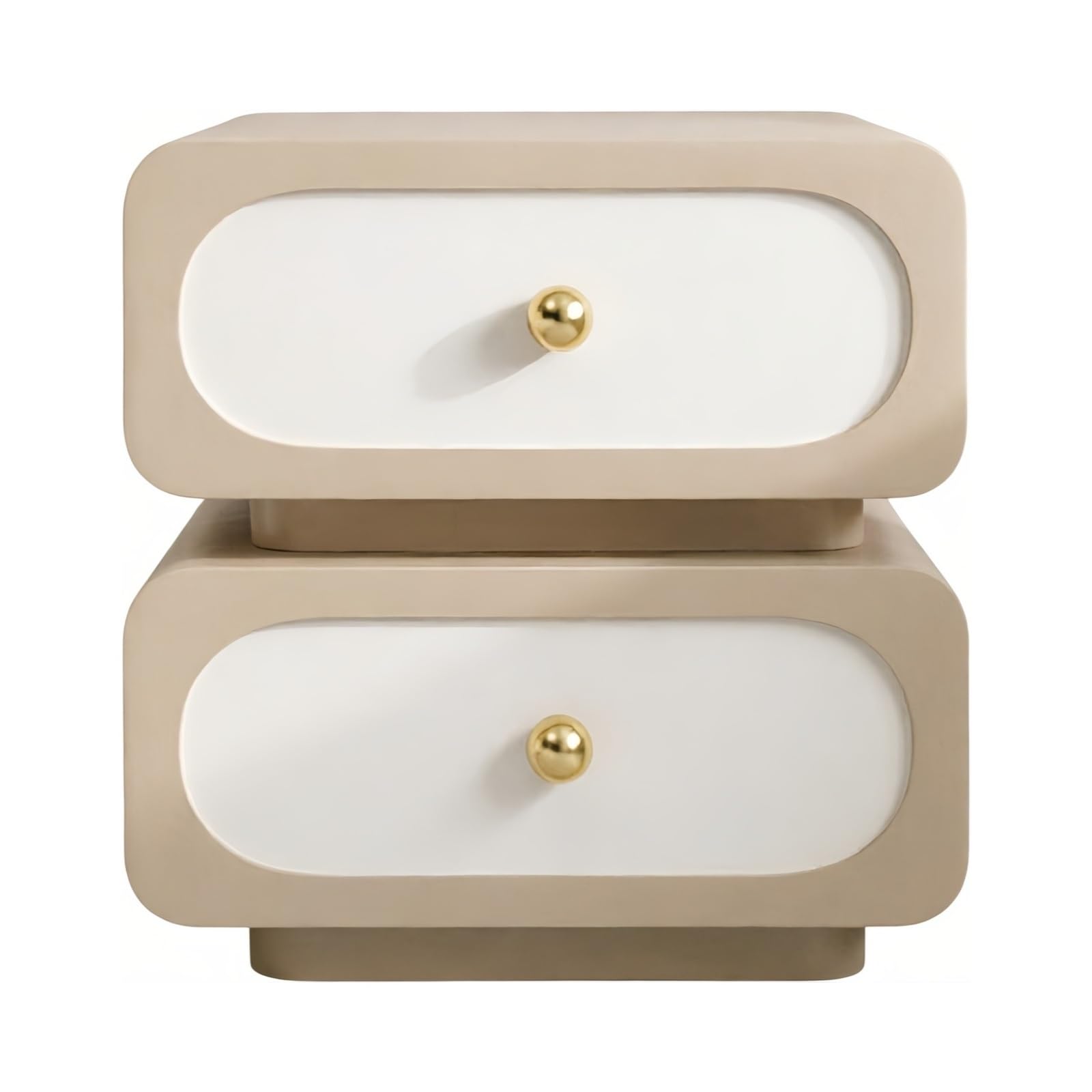guiling-1986 Bedside Table Compact Nightstand Stack Design for Bedside Use Bedroom Storage Organization Nightstand(Bruin,Small)