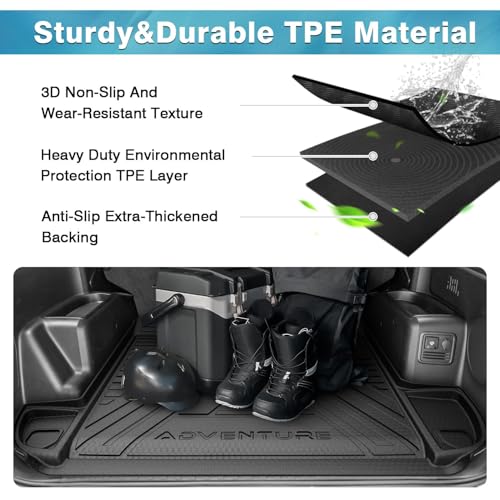 Image of Mixsuper Cargo Liner for Toyota 4Runner 2010-2024 5 Seater (No 3rd Seat or No Sliding Cargo Deck), Trunk Mat for 4Runner Accessories Cargo Mat Rear Trunk Liner Black