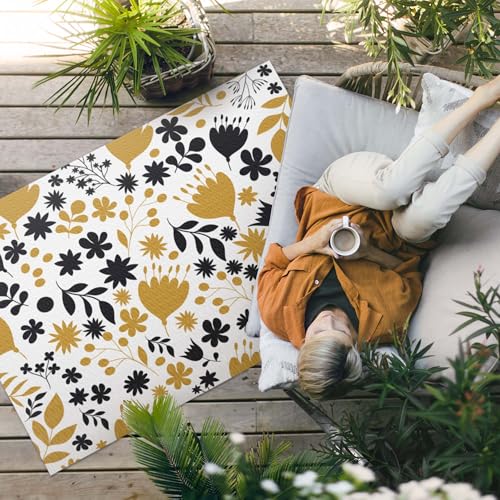 Tapis de sol vinyle 140x210 rectangulaire imperméable et résistant pour extérieur - 3