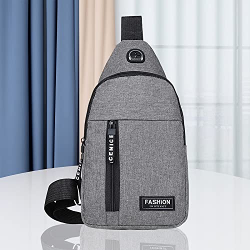 Generic Unisex Compact Sling Backpack with USB Charging Port, 11.81 x 6.69 x 2.17 inches, Grey3