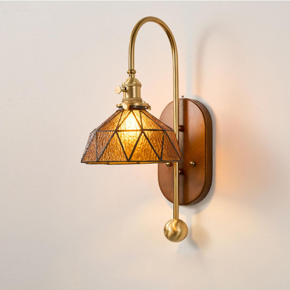 Applique nordiche da Parete, Lampada da Comodino, Applique retrò con Attacco E27 a Collo D'Oca, lampade Moderne per Soggiorno, Studio, Veranda e Ingresso.
