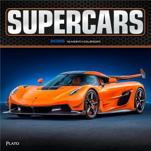 �X�|�[�c�J�[ 2026�N �J�����_�[/�u���E���g���E�g �A���� �Ǌ|�� 30.5 x 61 cm (Supercars Calendar)