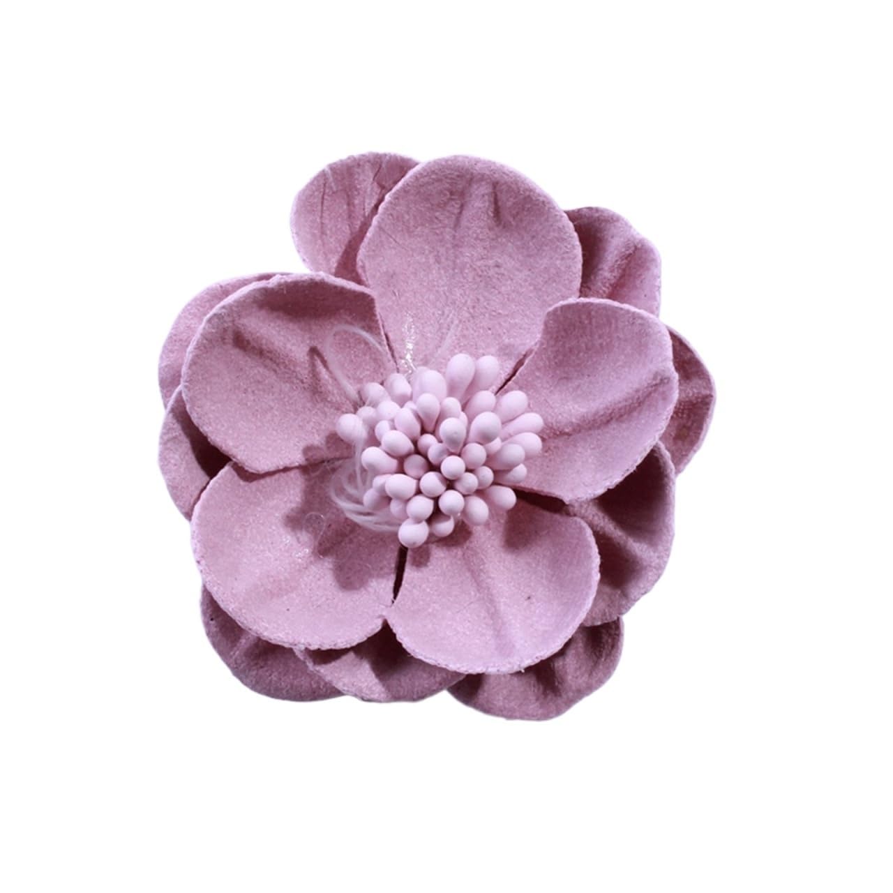 LOVSSU Fabric Flowers 10PCS 5CM Artificial Felt Fabric Flowers With Stamen For Wedding Invitation Chic Fake Flower For Home Dress Decoration(Lt Pink)
